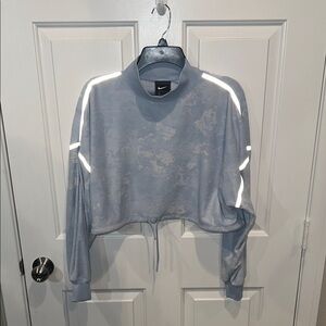 Nike Sky Blue Cropped Shirt